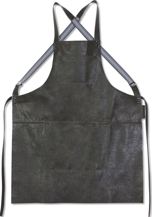 Læderforklæde Suspender Serie Apron Vintage Grey