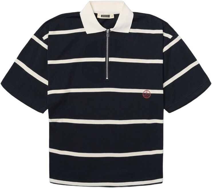 WBHiro S/S Stripe Zip Polo