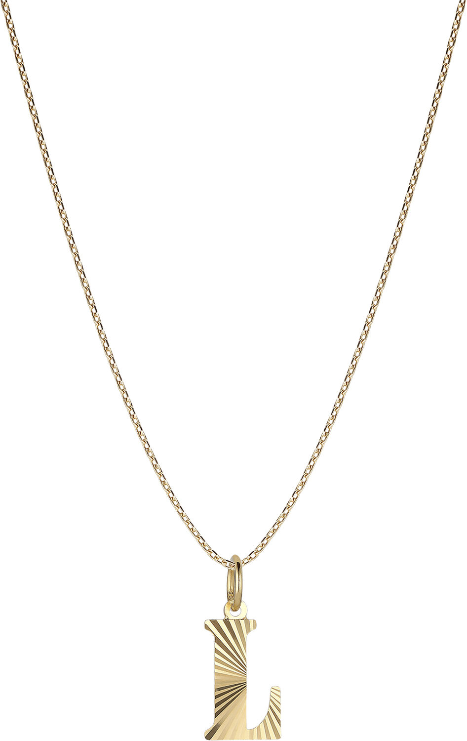 Reflection Letters, gold-plated sterling silver-L