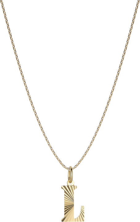 Reflection Letters, gold-plated sterling silver-L