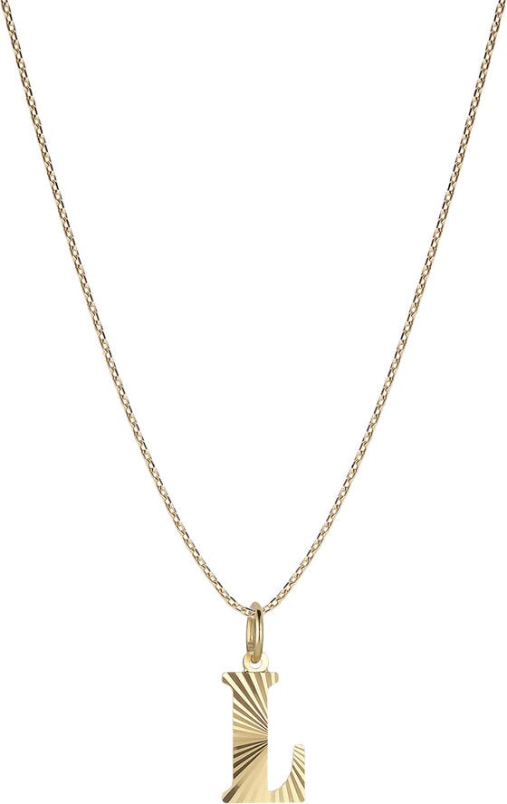 Reflection Letters, gold-plated sterling silver-L