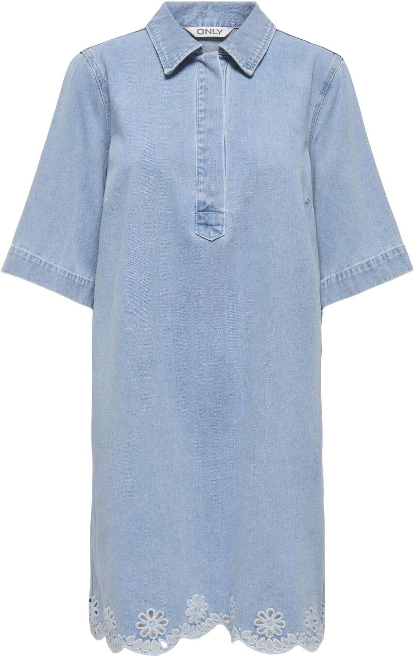 Onlbelle Ss Half Placket Dnm Dress Sij