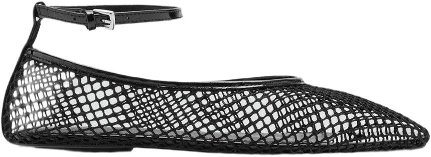 Ballet flats with mesh bracelet