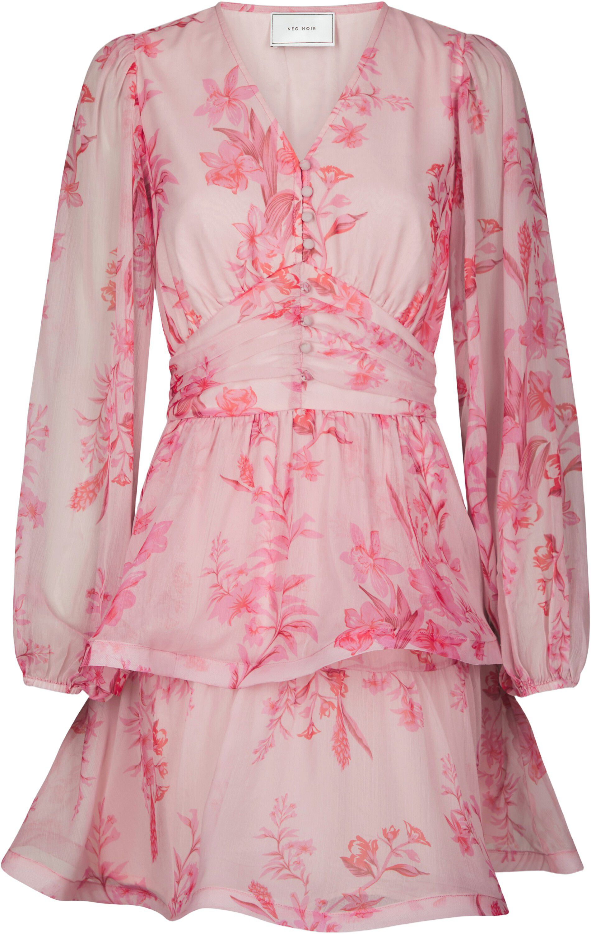 Rivana Print Chiffon Dress