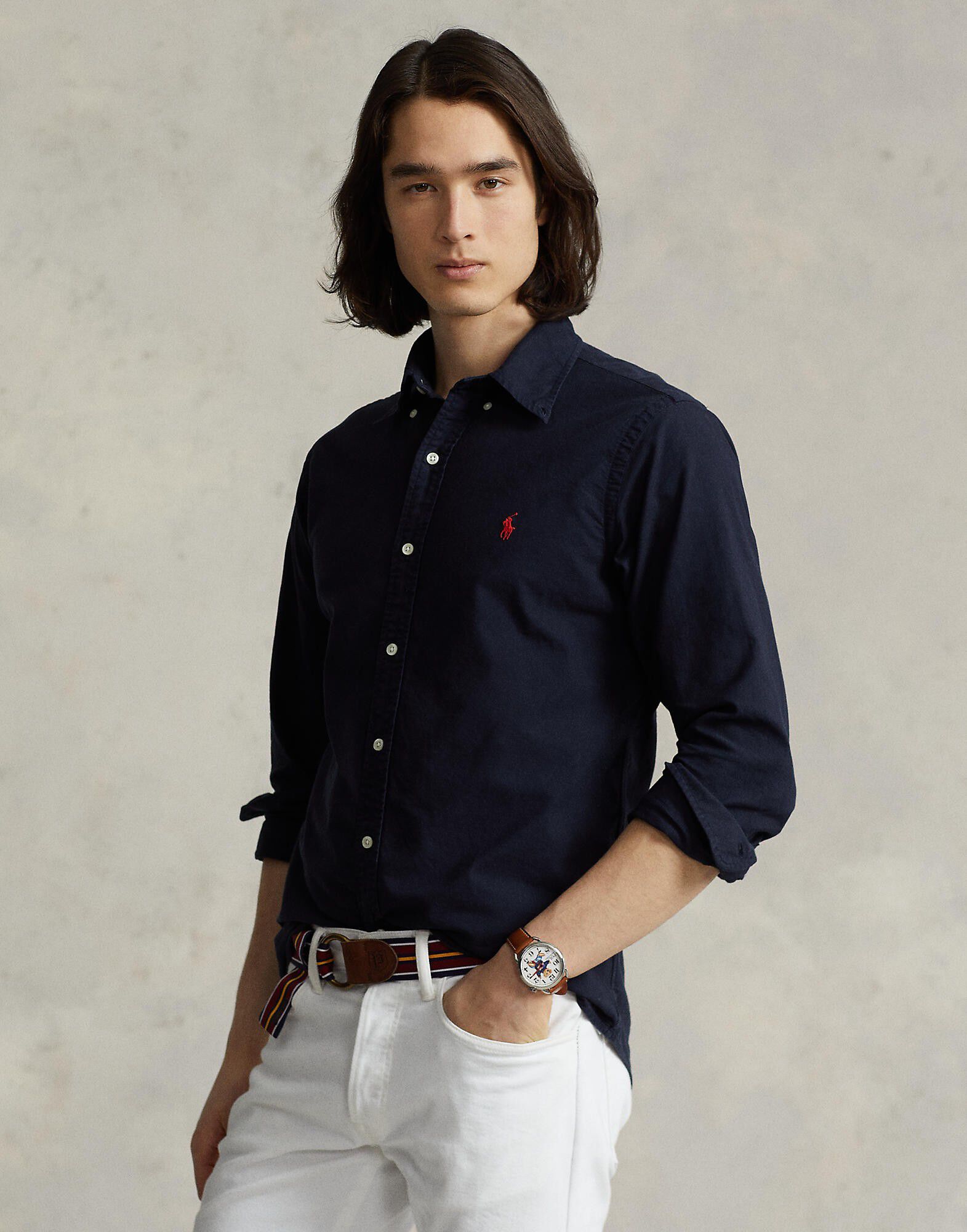 Custom Fit Garment-Dyed Oxford Shirt
