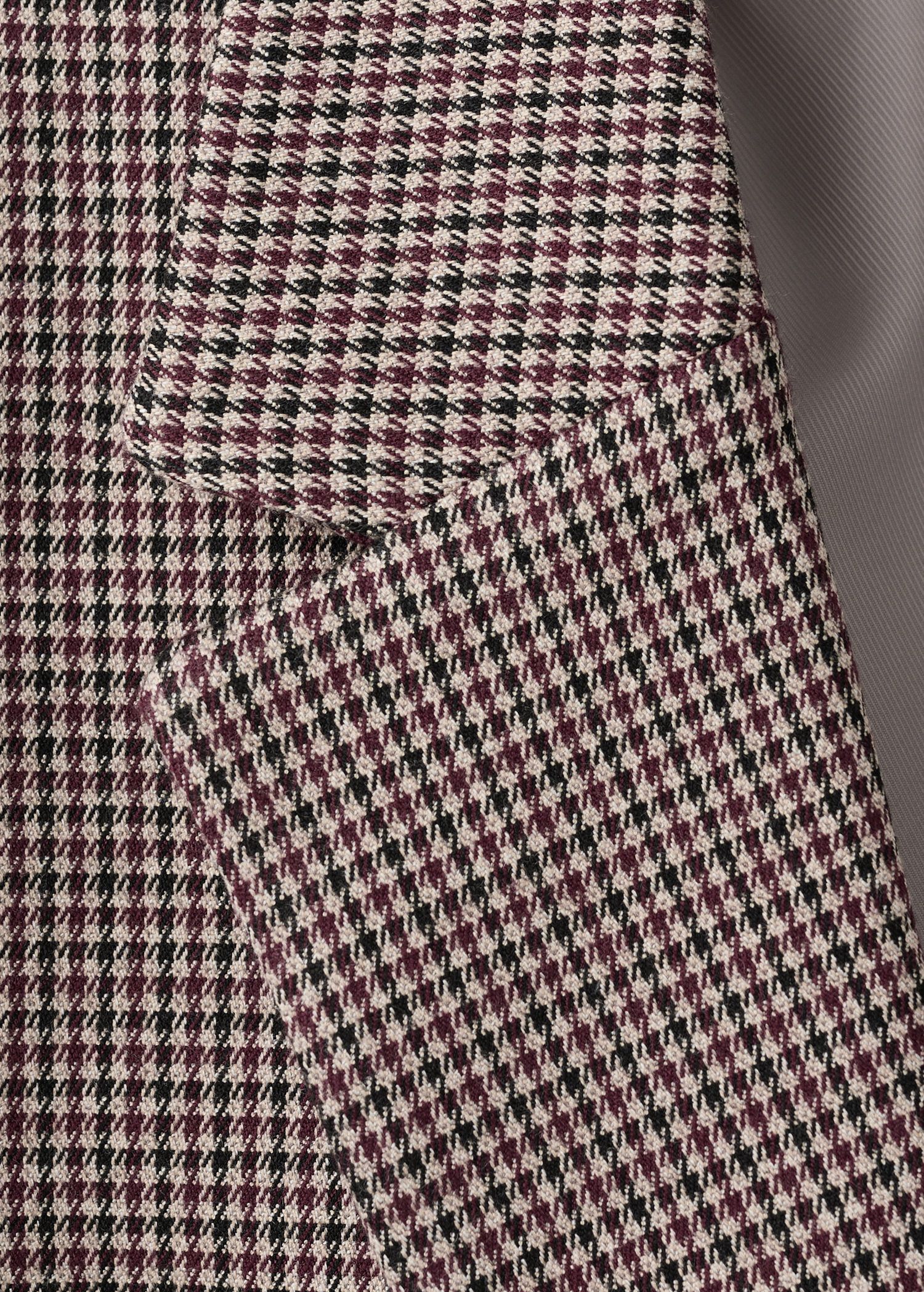 Double-breasted micro-houndstooth j