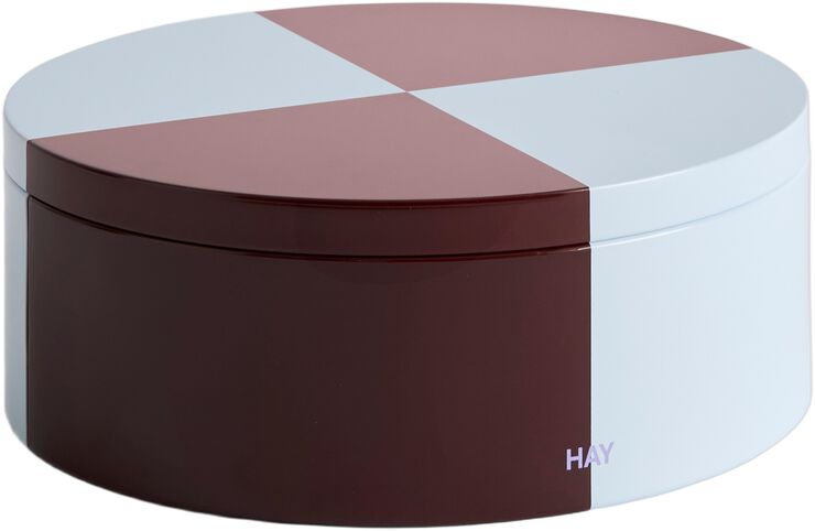 Tin Container-Round-Burgundy and ice