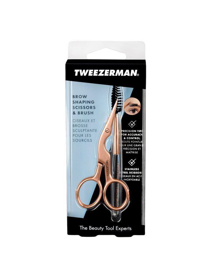 Rose Gold Brow Shaping Scissors And Brush