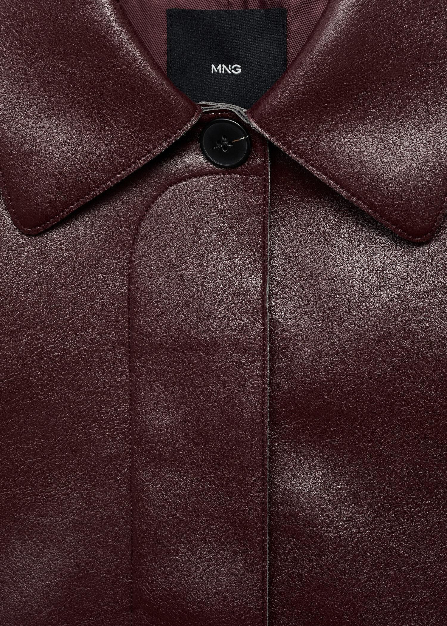 Leather-effect jacket with pockets