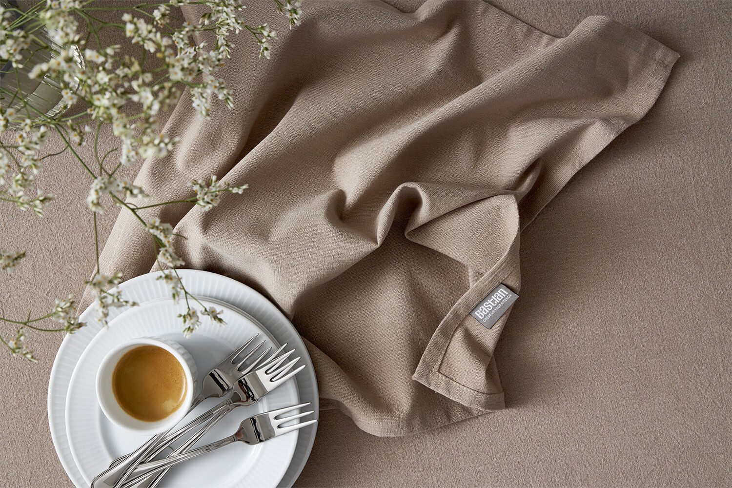 "T&Atilde;&cedil;yserviett 45 x 45 cm Natur 100% ny bomull"