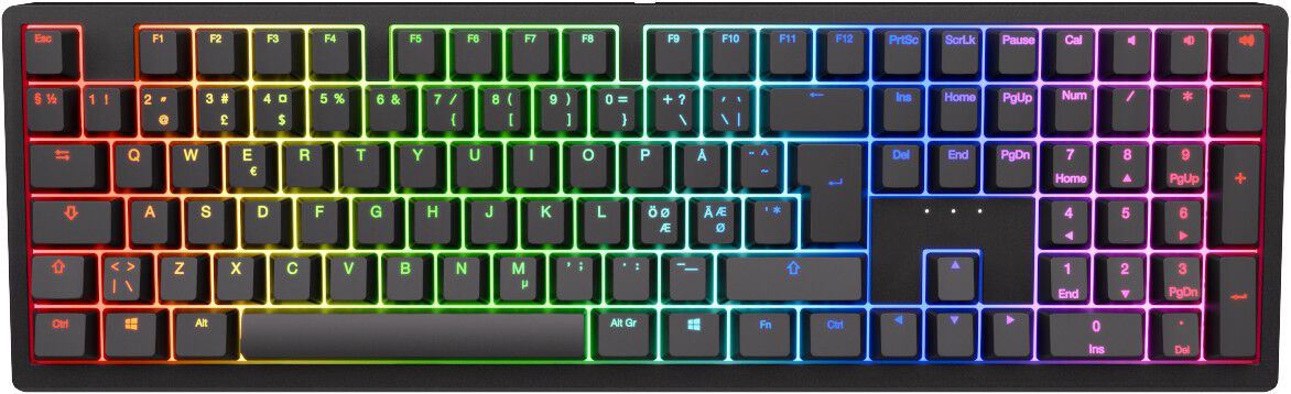 Ducky Zero 6108 Classic - Tr&aring;dl&oslash;s - MX Red Tastatur