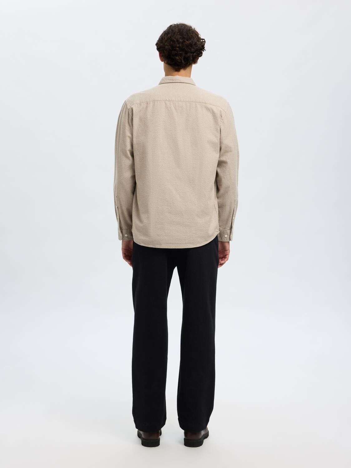 Slhregnoah Brushed Twist Shirt Ls Noos
