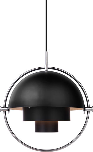 Multi-Lite Pendant (Base: Chrome, Shade: Black Semi Matt)