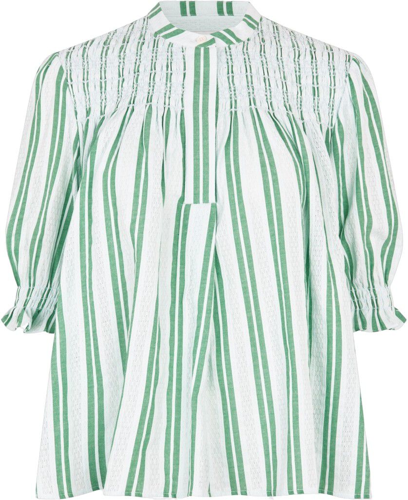 2367 Smocked Cotton, Smocked Gathered Top