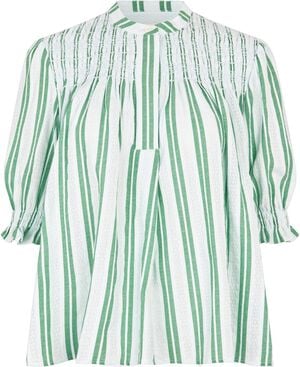 2367 Smocked Cotton, Smocked Gathered Top