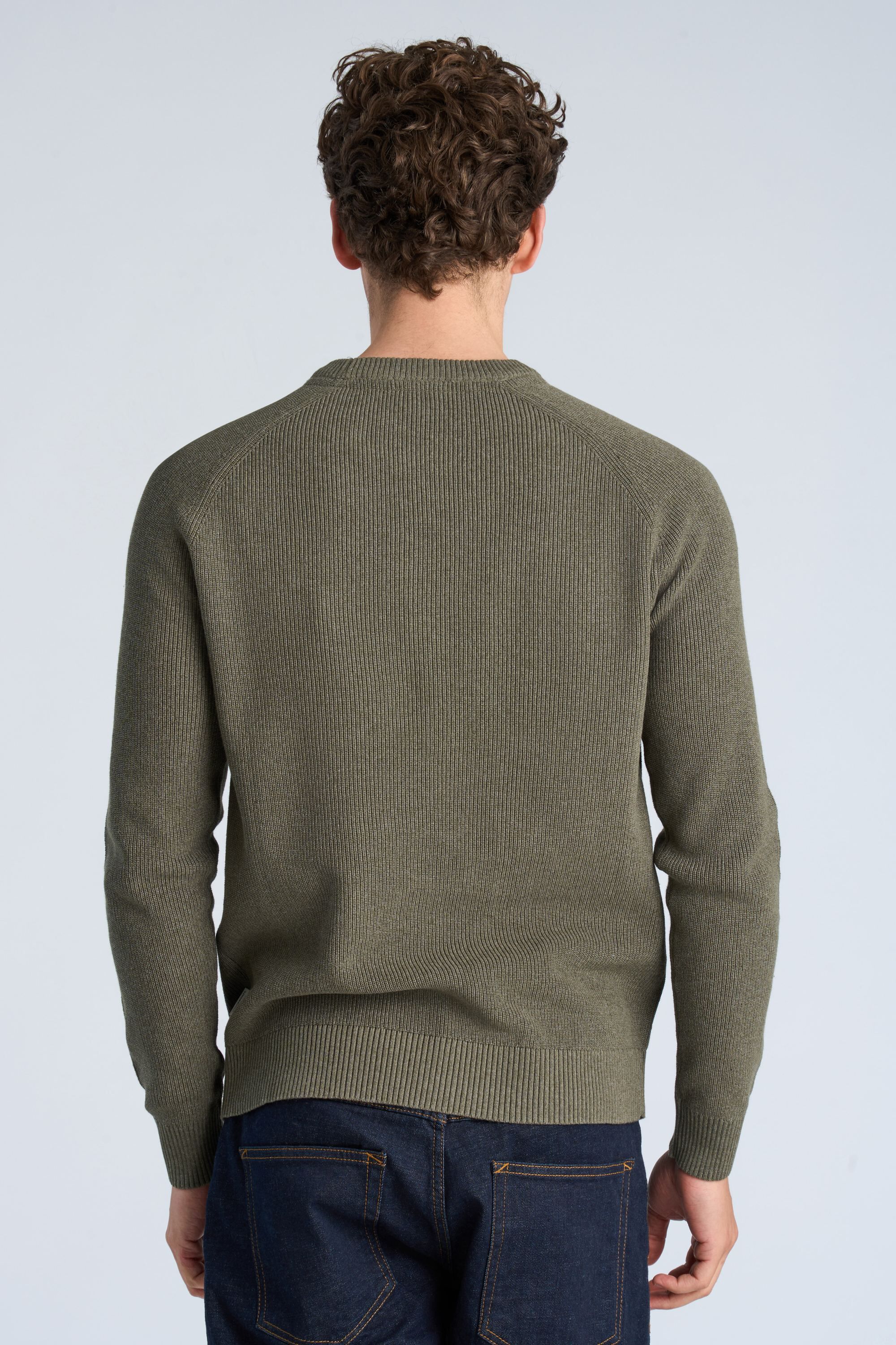 Ribbed L/S o-neck knit
