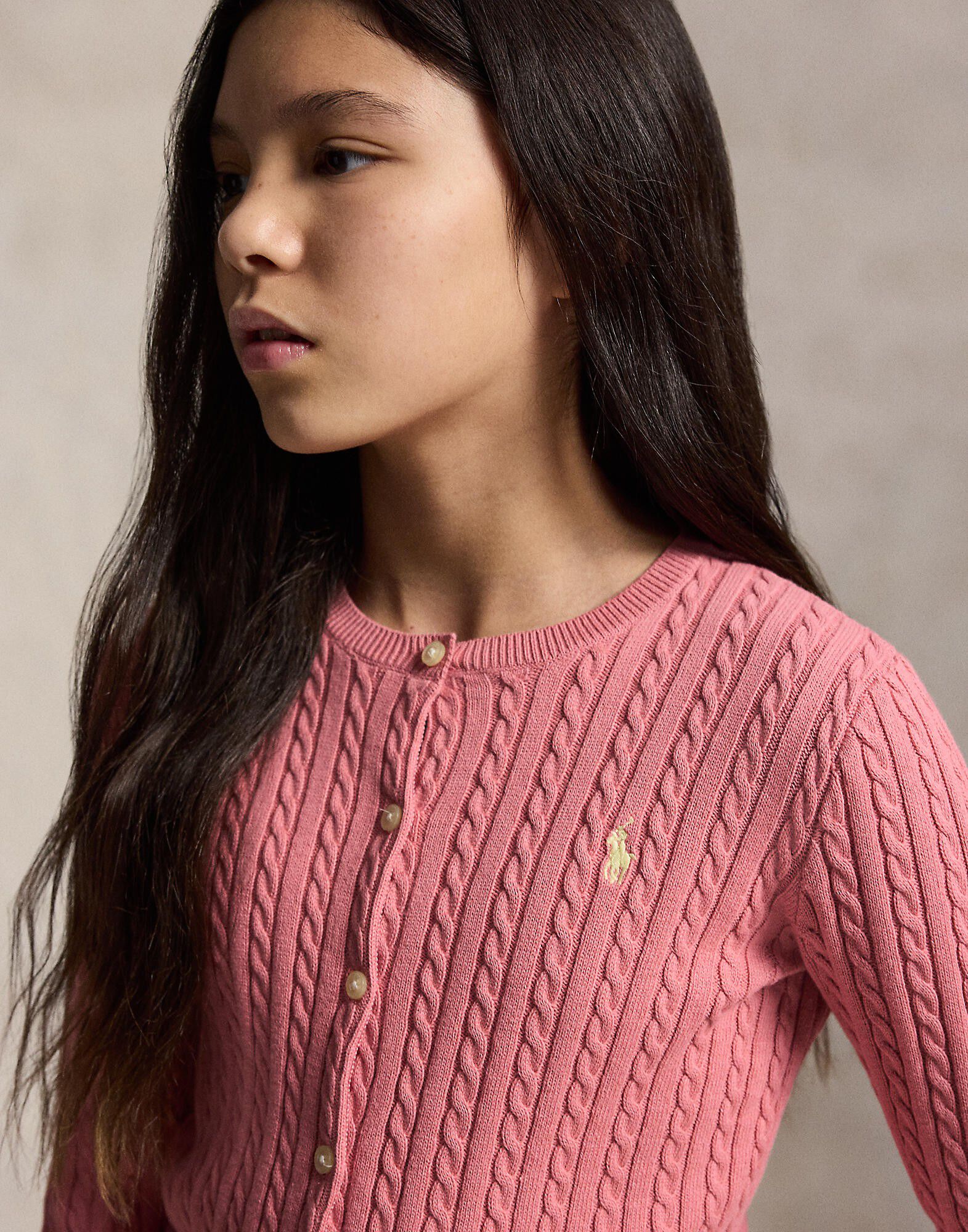 Mini-Cable Cotton Cardigan