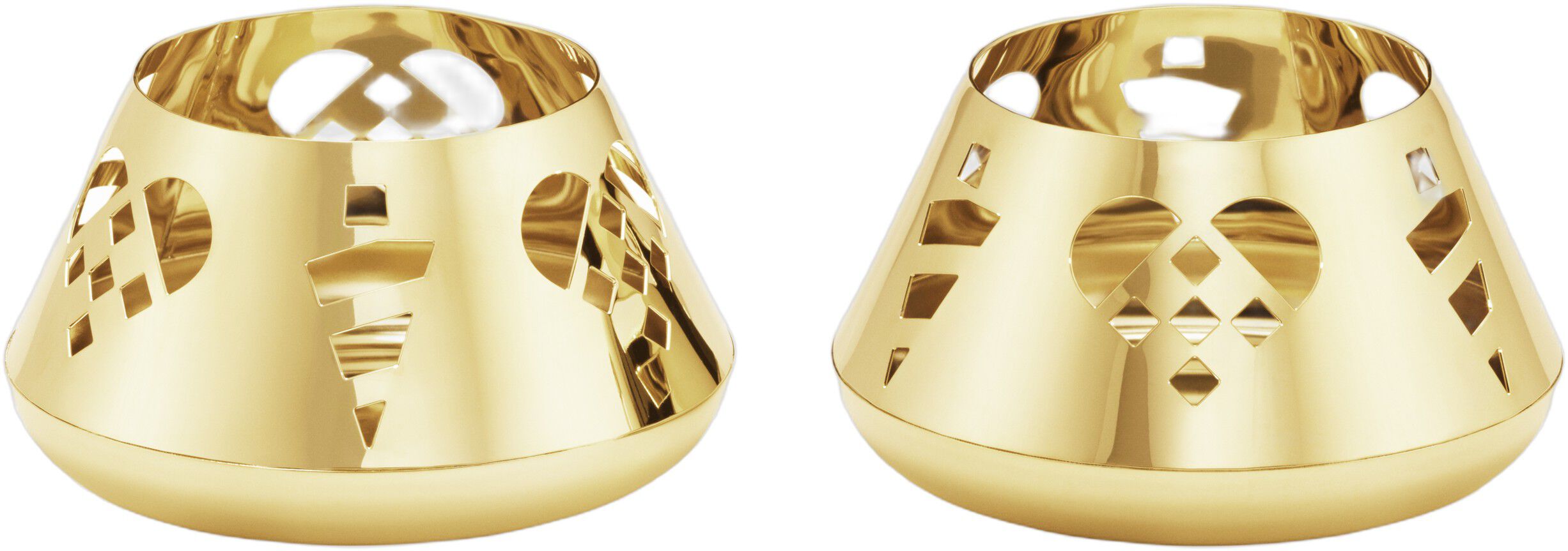 CC 2025 TEA LIGHT 2PCS 18KT GOLD PLATED SS