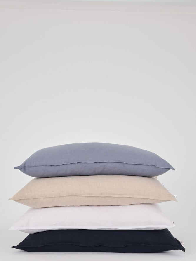 Hør gavlpude flintstone 60x90 cm.