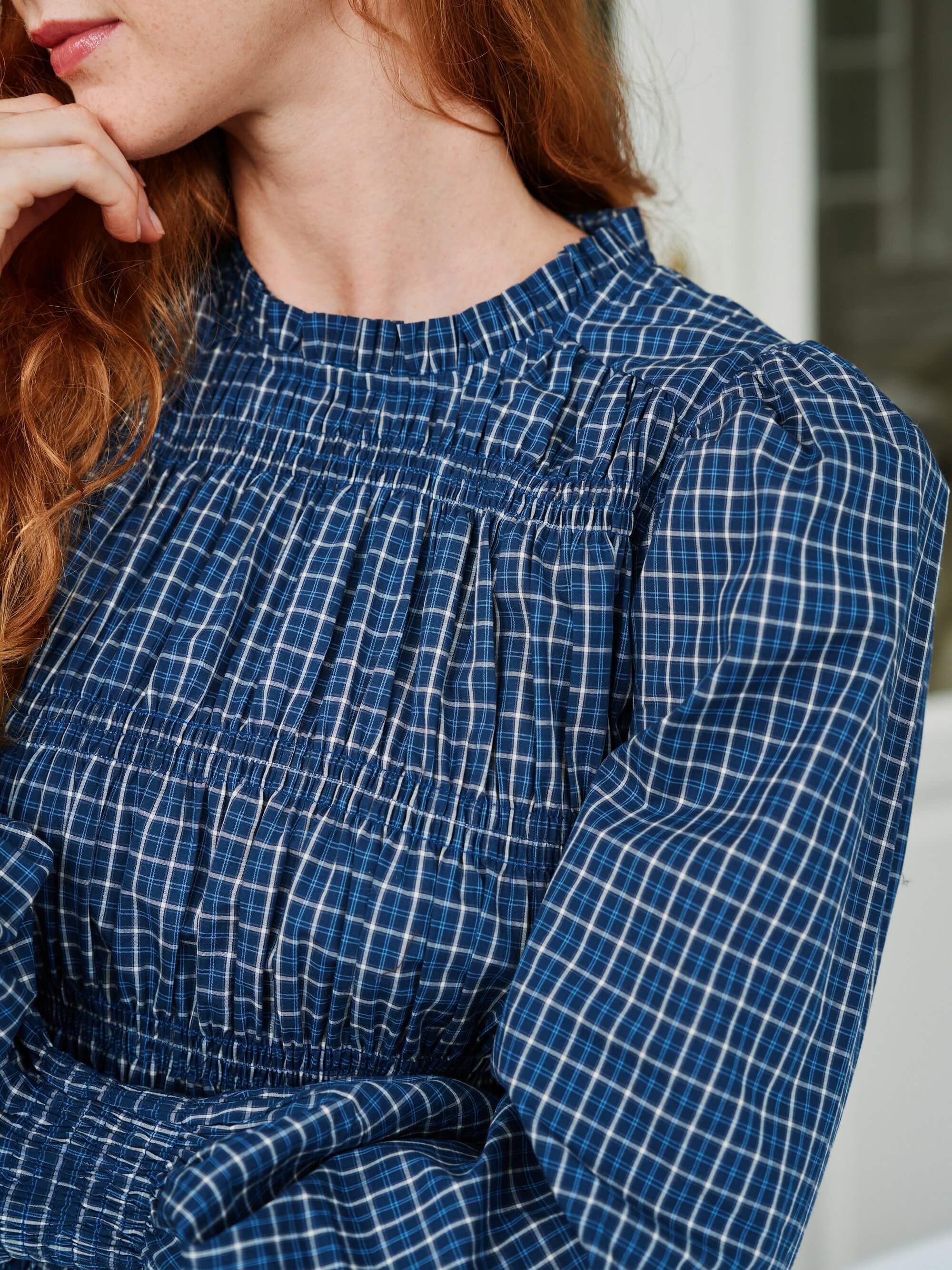 Marcia Check Blouse