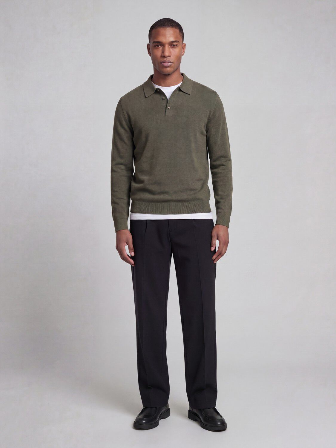 JREBCALLUM KNIT POLO NECK LS