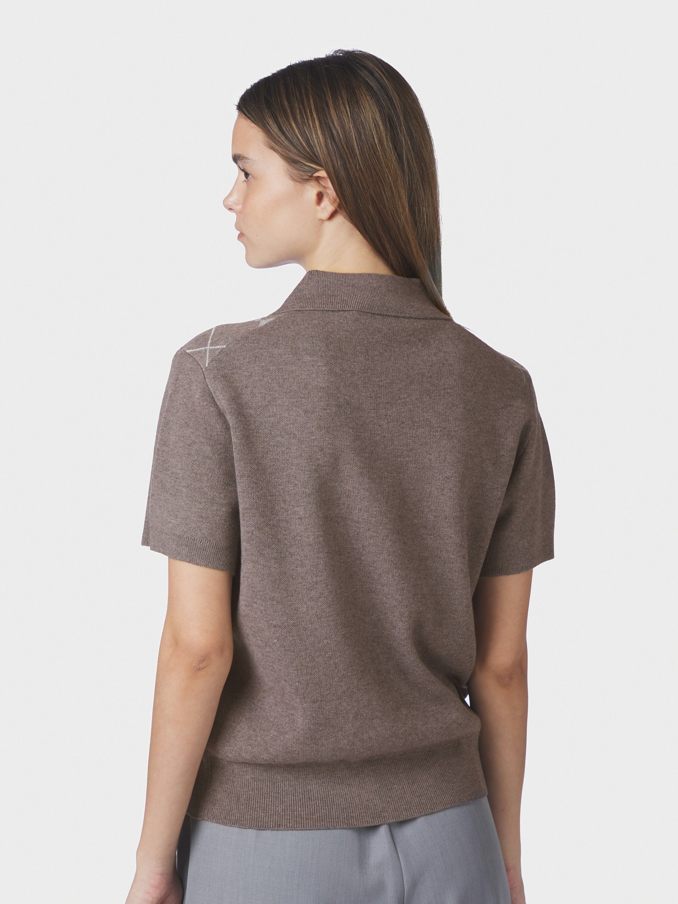 Gia Check Knit Blouse