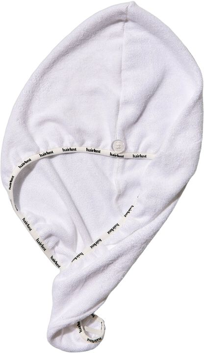 Bamboo Hair Towel Wrap, White