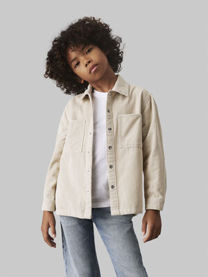 CORDUROY STRAIGHT OVERSHIRT