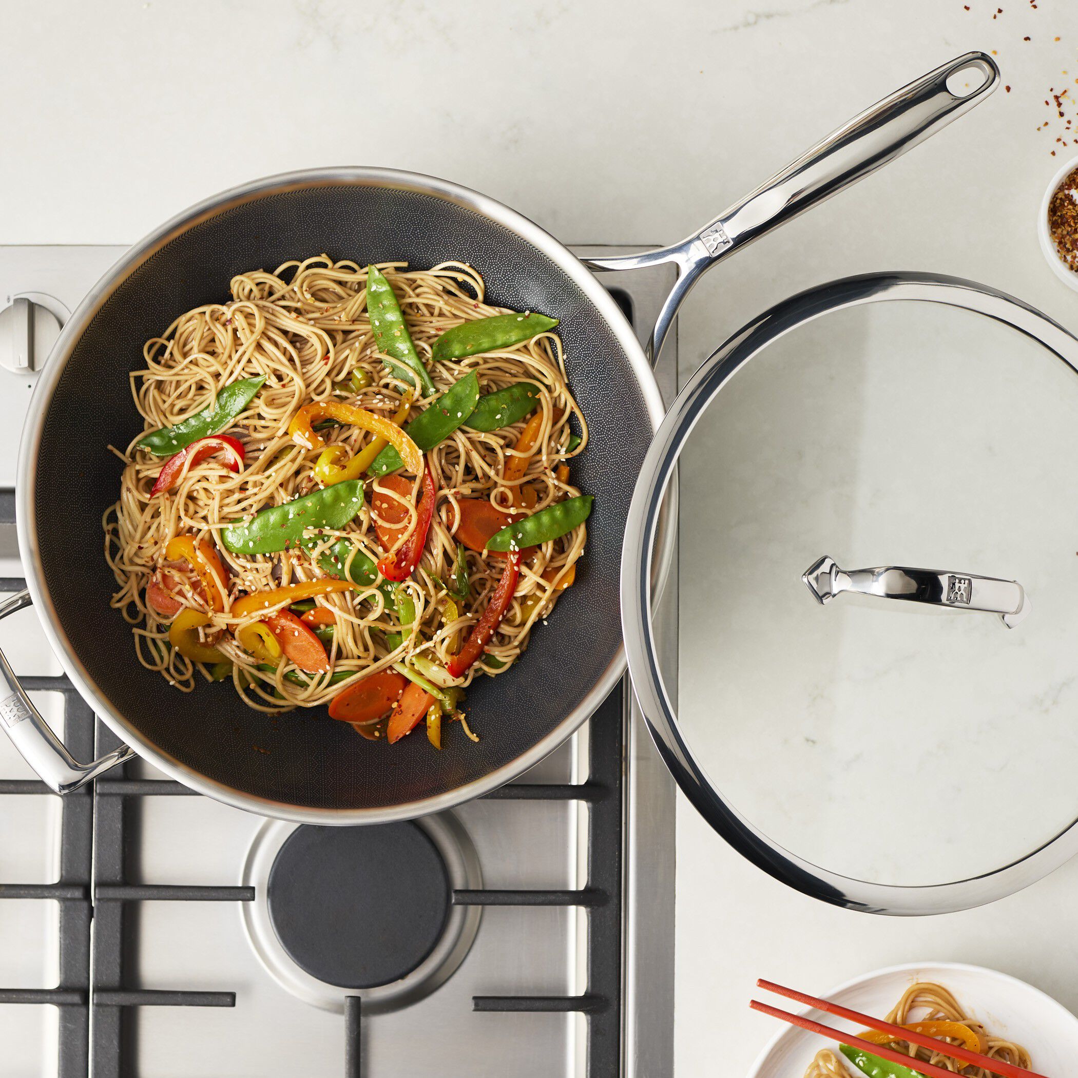 Wok 30 cm, 18/10 rostfritt st&aring;l