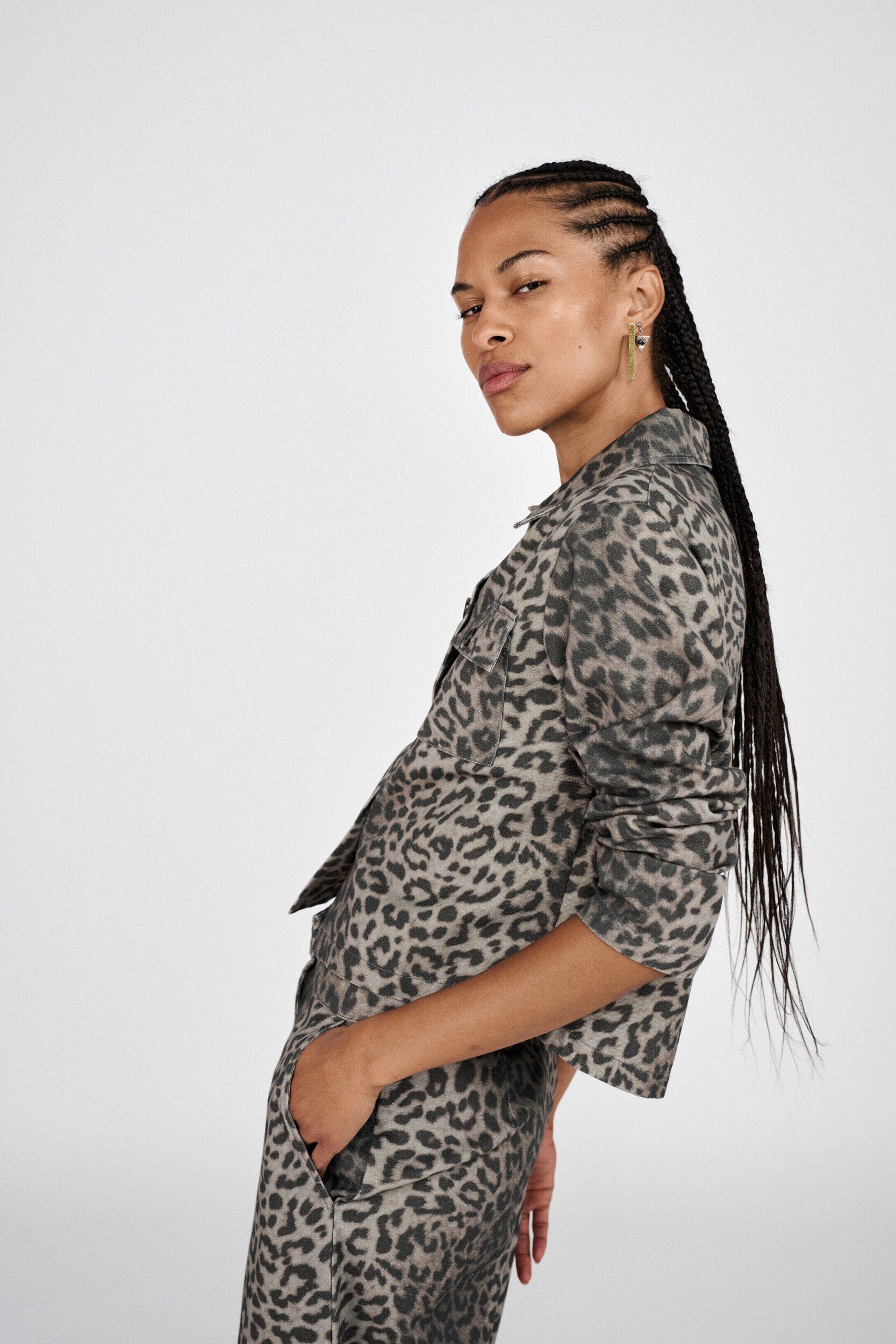 Leopard print short jacket - Aleksa