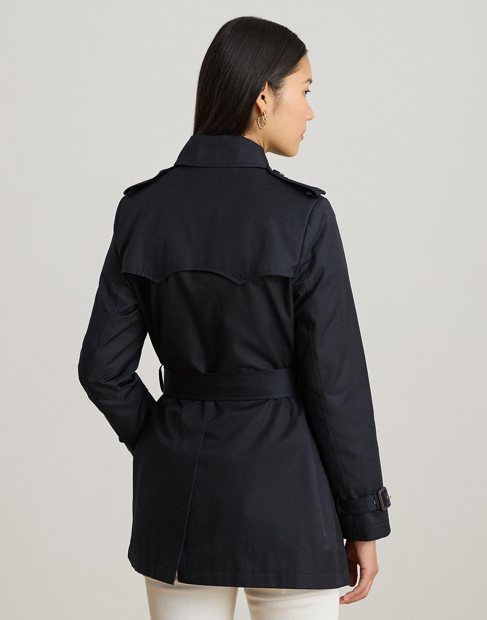 Double-Breasted Cotton-Blend Trench Coat