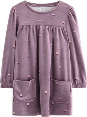 Top long velour AOP small flow