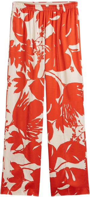 Pants, fluent jogger, pleat detail,