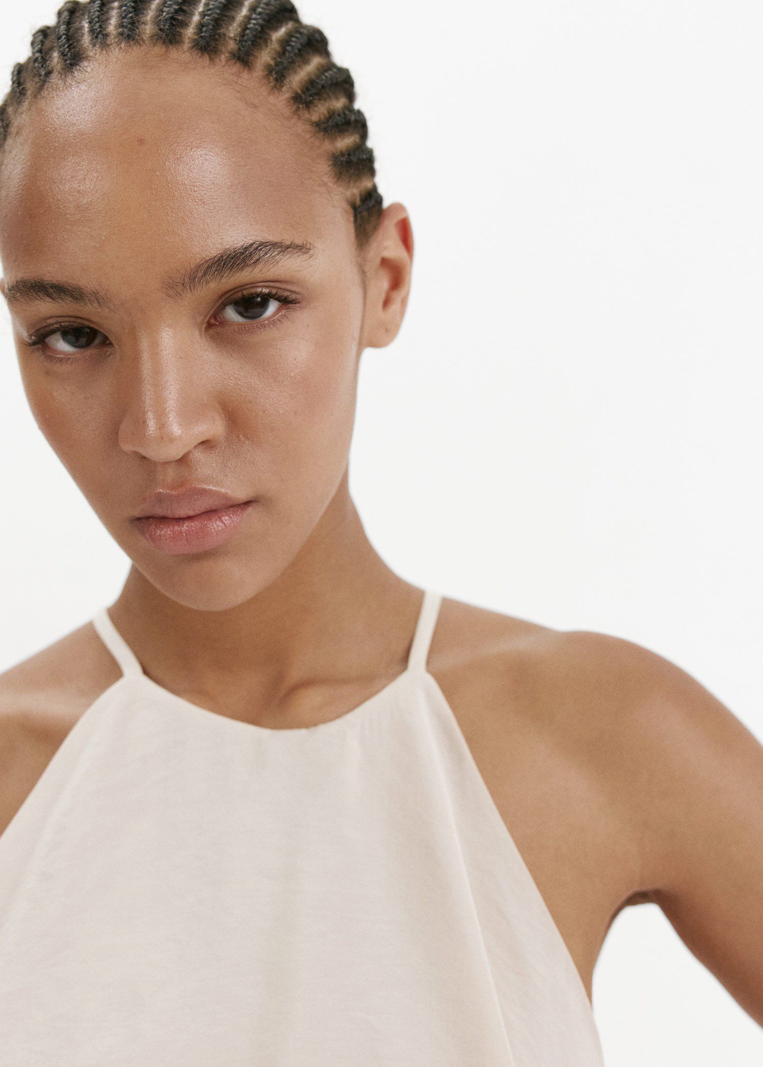Modal dress with ruffles
