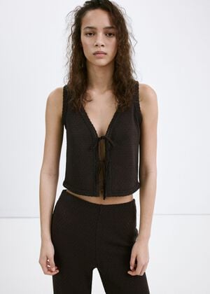 Bow tie waistcoat top