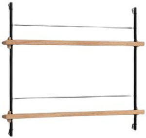 Box set, Magazine Shelving MS.65. 1, Oak shelves, Black legs