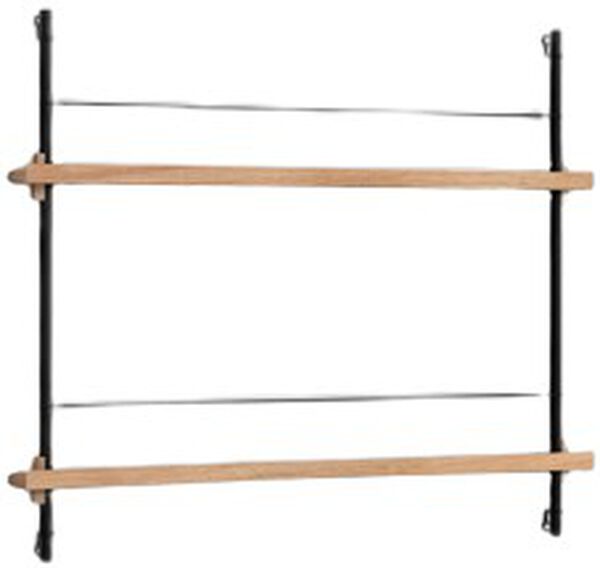 Box set, Magazine Shelving MS.65. 1, Oak shelves, Black legs