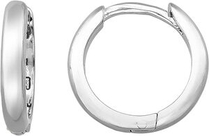 Simple round creoler 11mm - Sølv