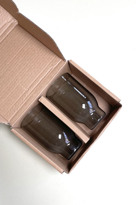 WATER GLASS, 2 PCS, TALL, SMOKE, 65110S