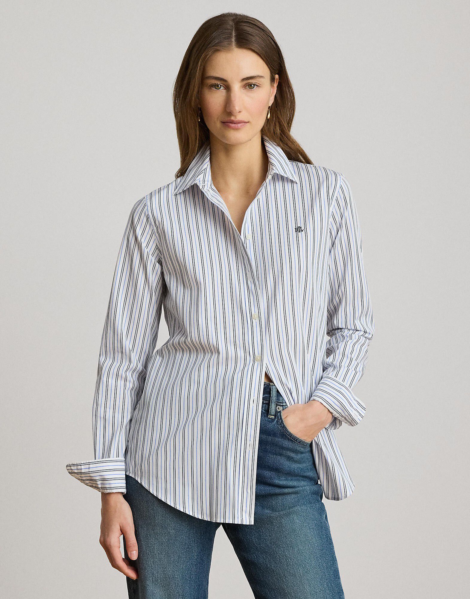 Classic Fit Striped Broadcloth Shirt