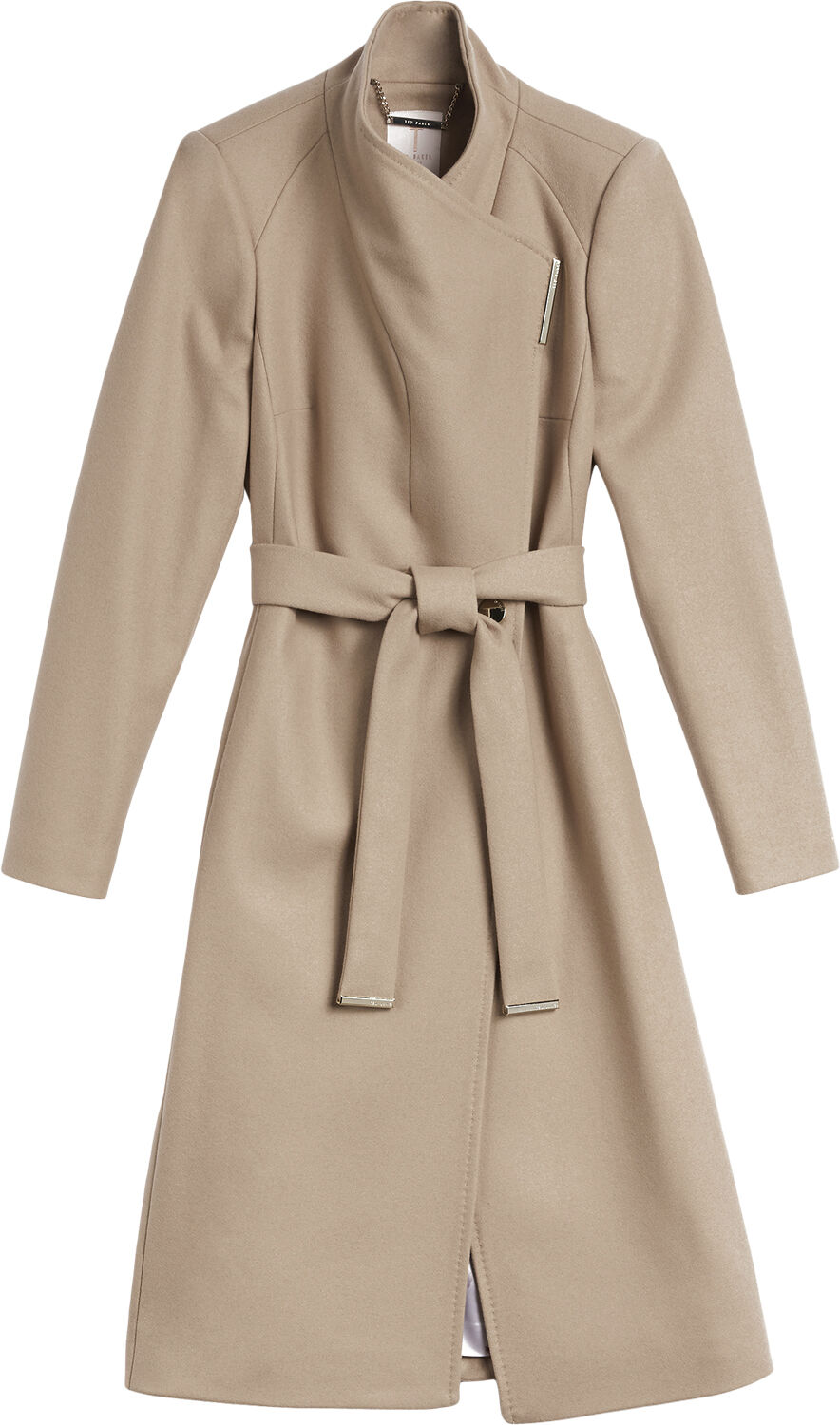 ROSE Midi Wool Wrap Coat With Shoul