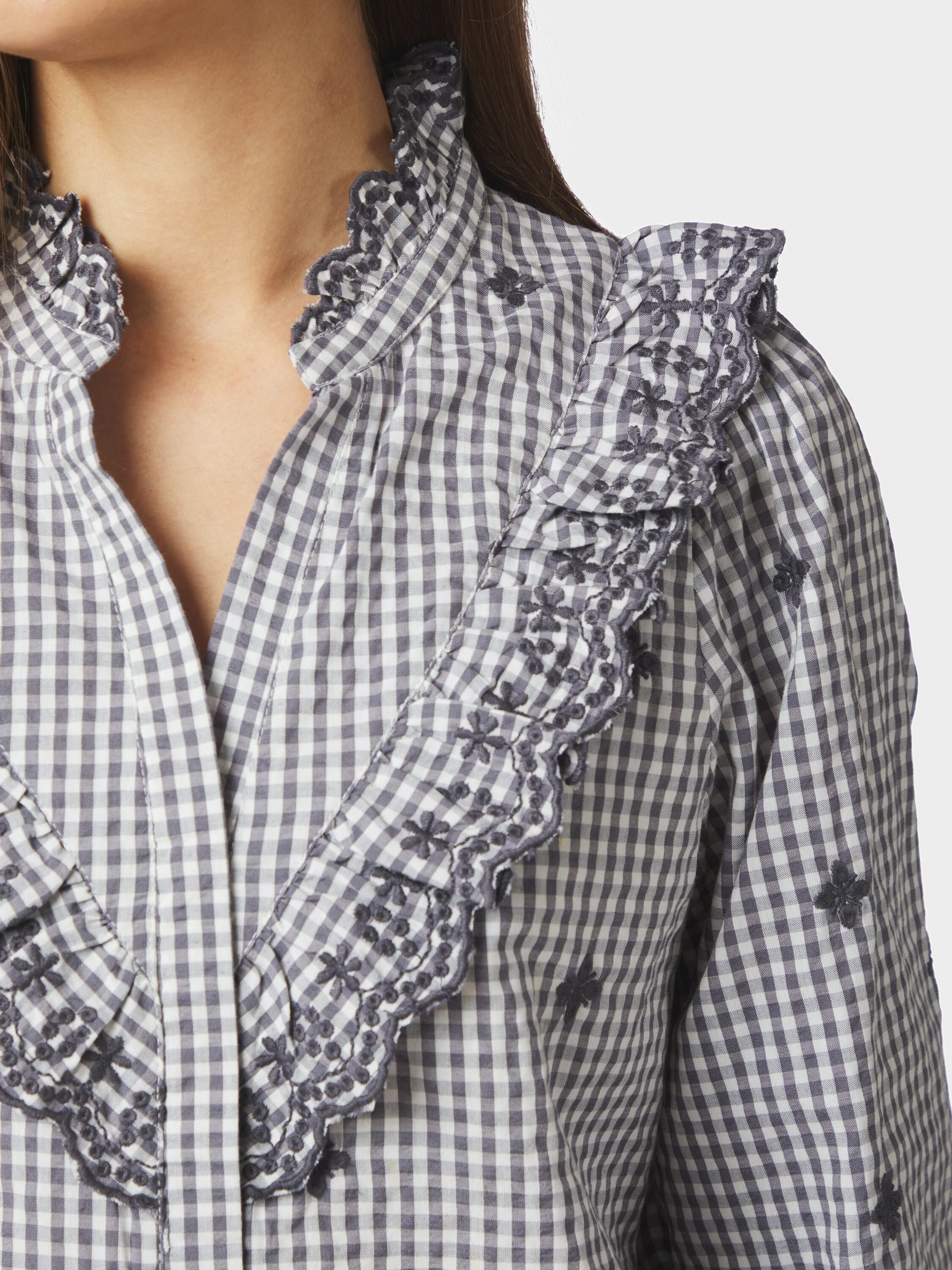 Degas Check Blouse