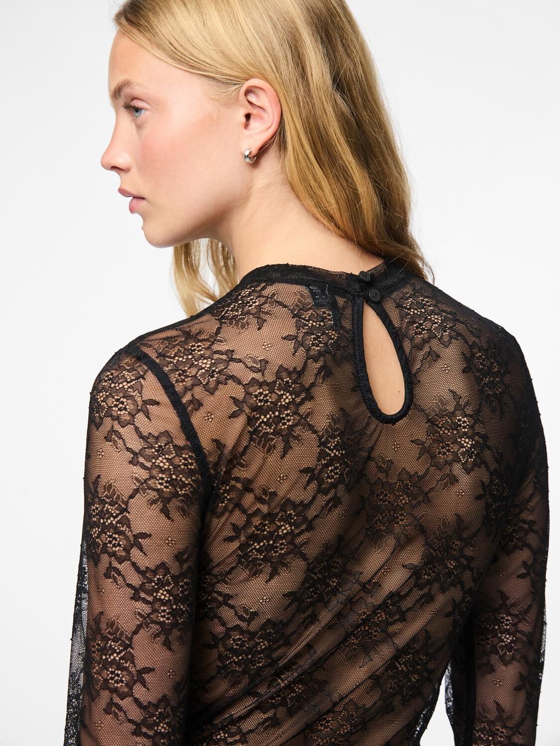 Pcmilly Ls Lace Bodystocking Noos