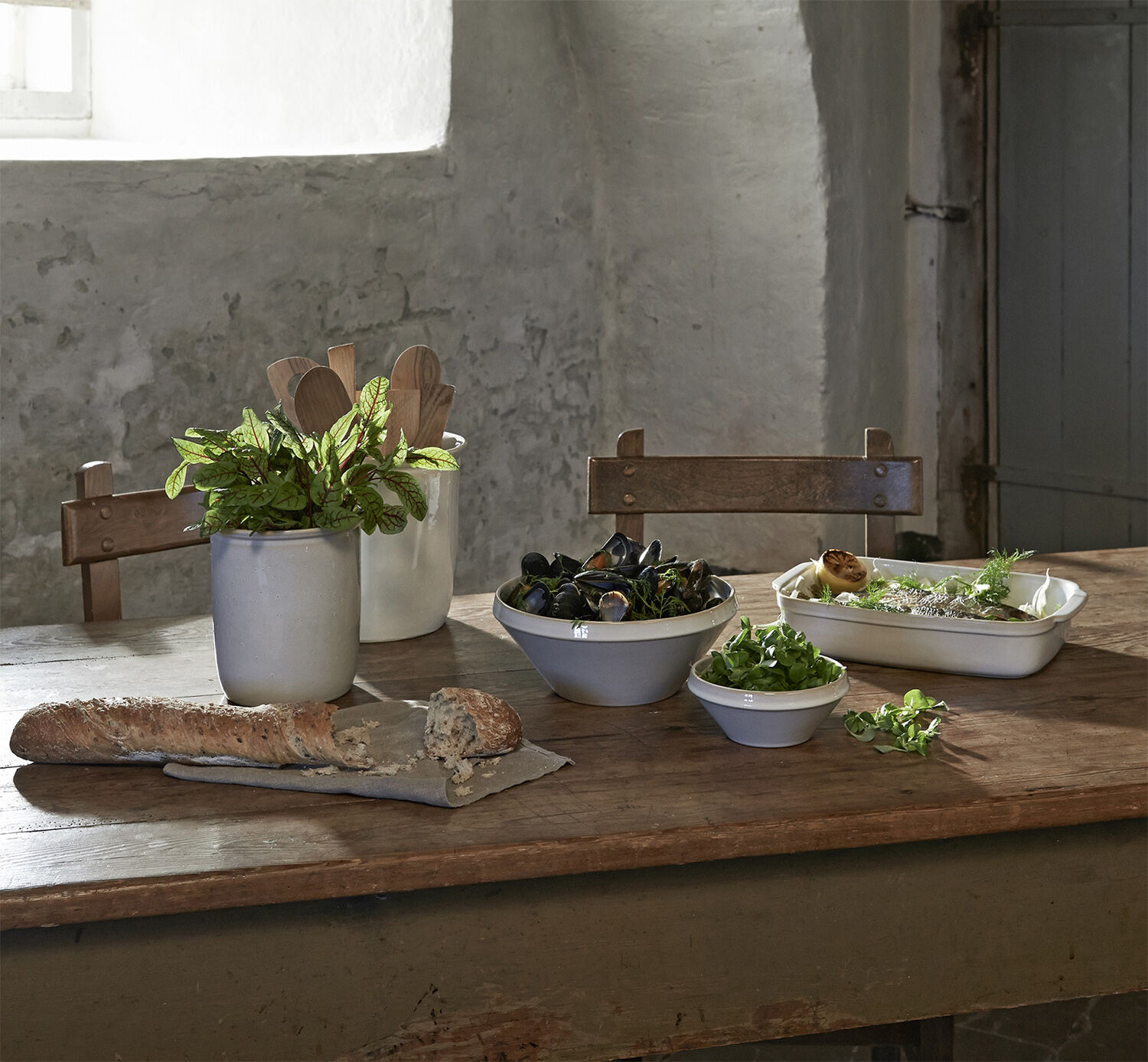 Tavola ugnsform, 38,5*25 och 33*21,5 cm, vit