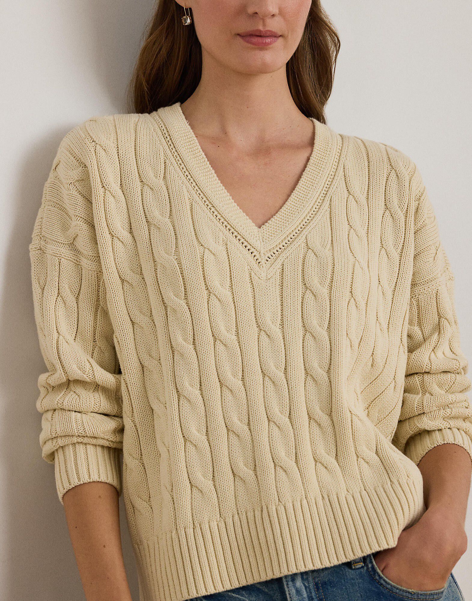 Cable-and-Pointelle-Knit Cricket Sweater