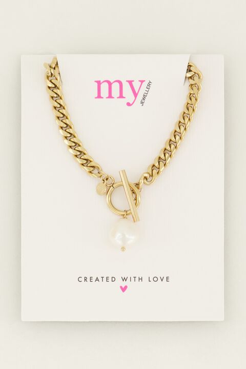 Chain necklace with pearl