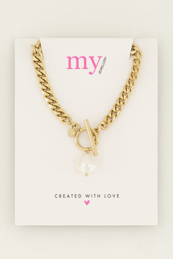 Chain necklace with pearl