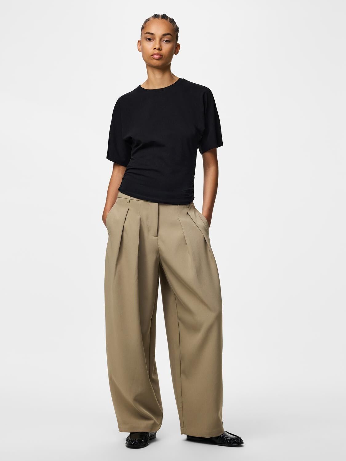 Pcalli Ss O-Neck Top Jrs Dm