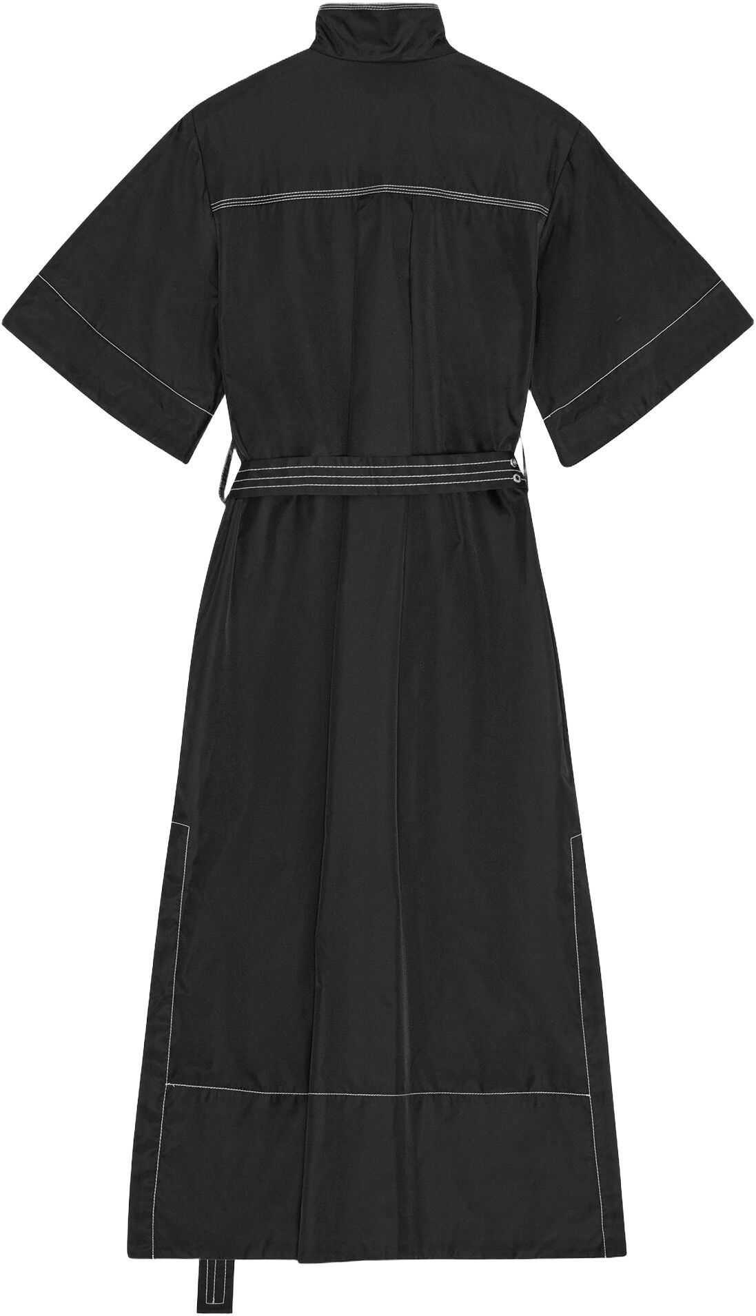 Duchesse Nylon Cowl Neck Long Dress