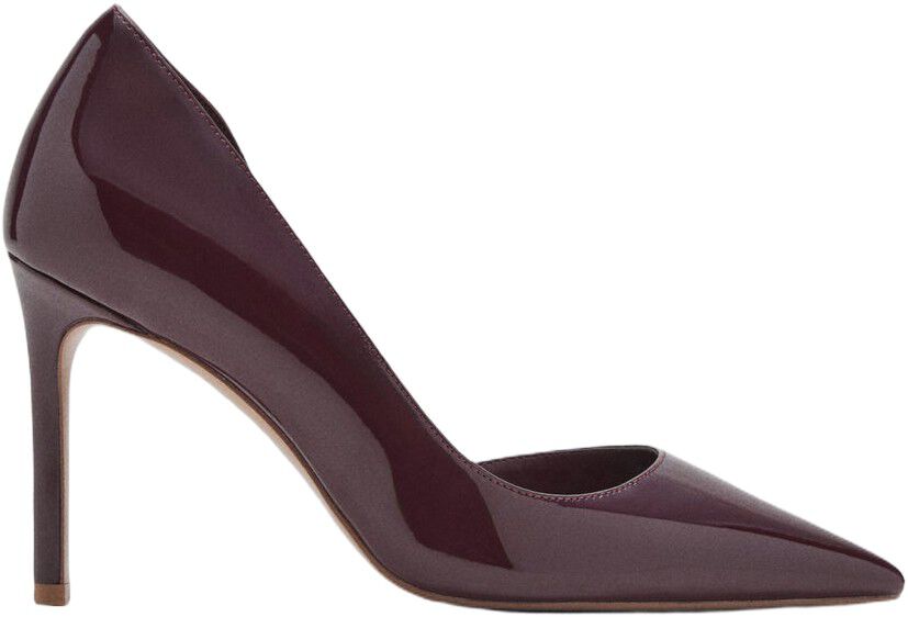 Asymmetrical patent leather court s